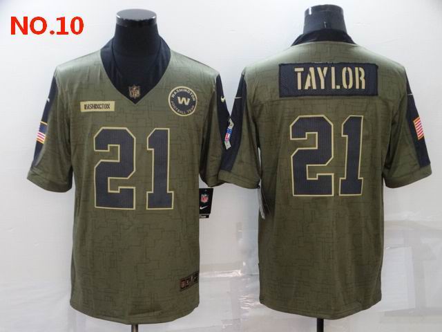  Men's Washington Redskins #21 Sean Taylor Jersey NO.10;